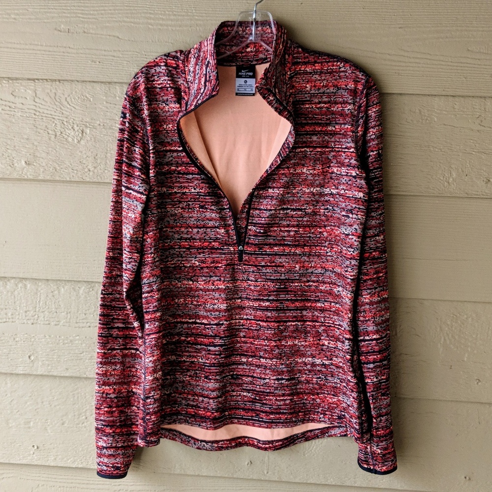 Nike Pro Dri-Fit half zip top, thumb holes XL